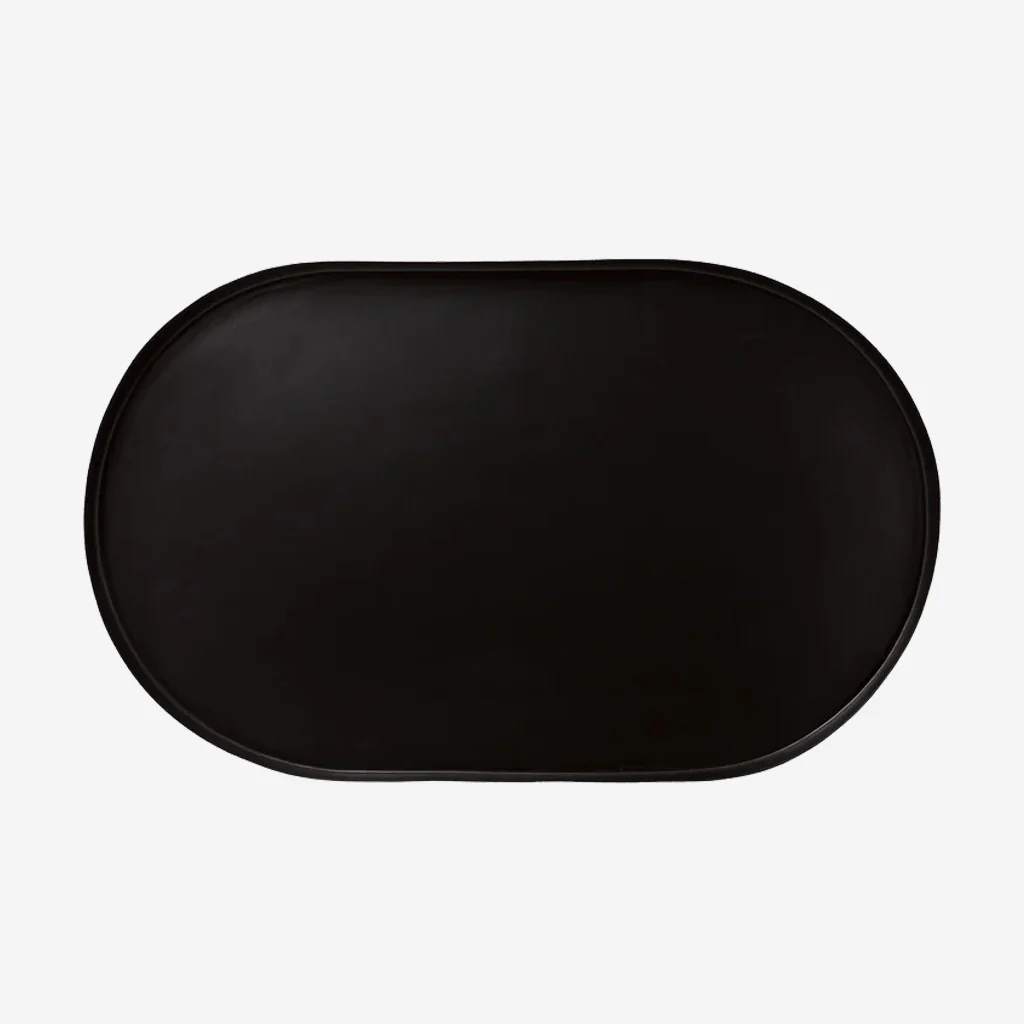 L&M Home Mona Grand Oval Tray Black - Image 3