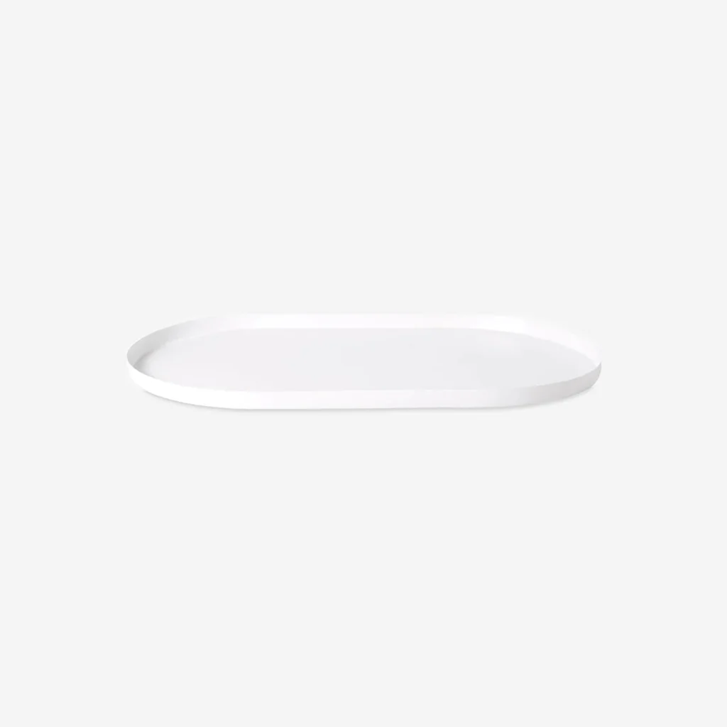 L&M Home Mona Grand Oval Tray Chalk