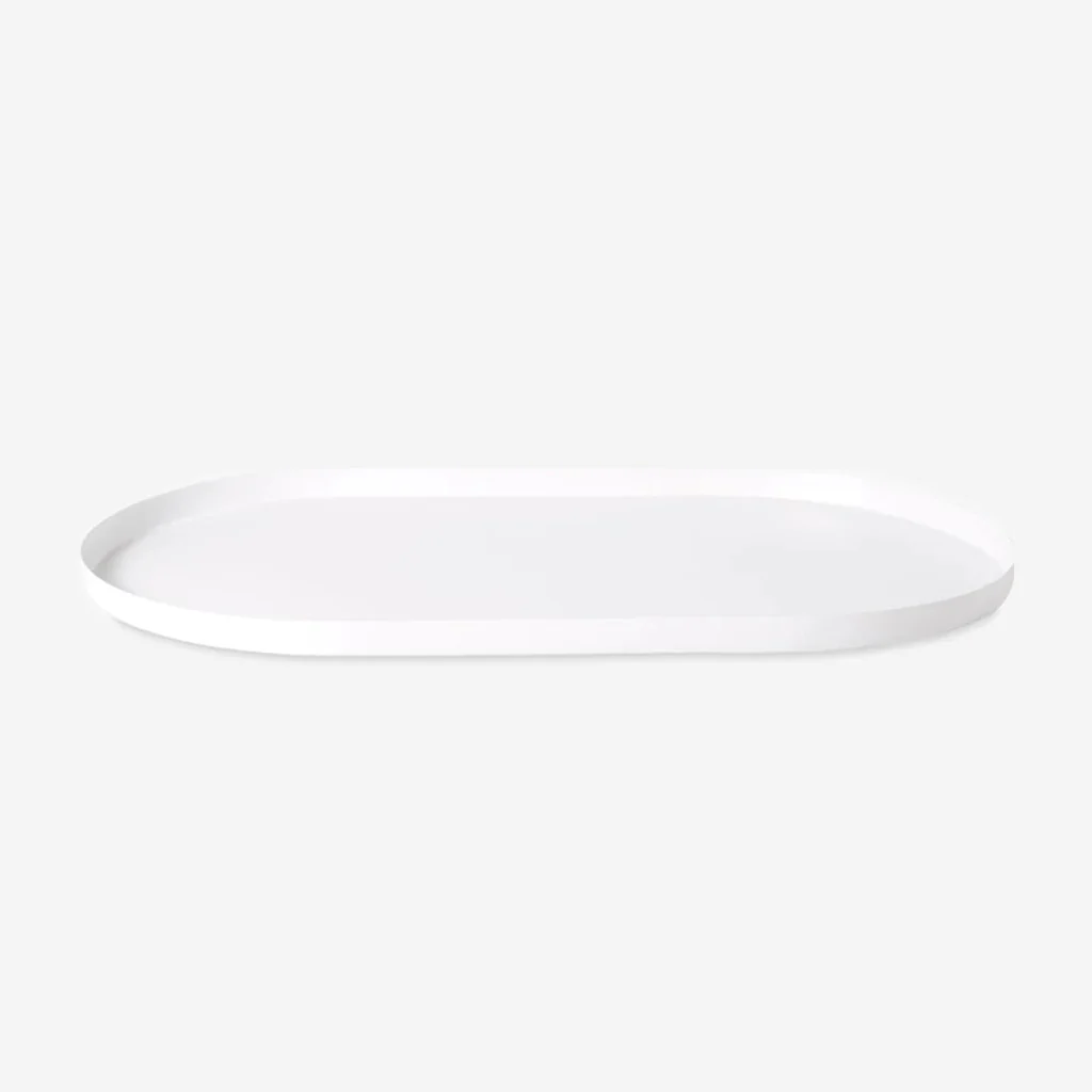 L&M Home Mona Grand Oval Tray Chalk - Image 4