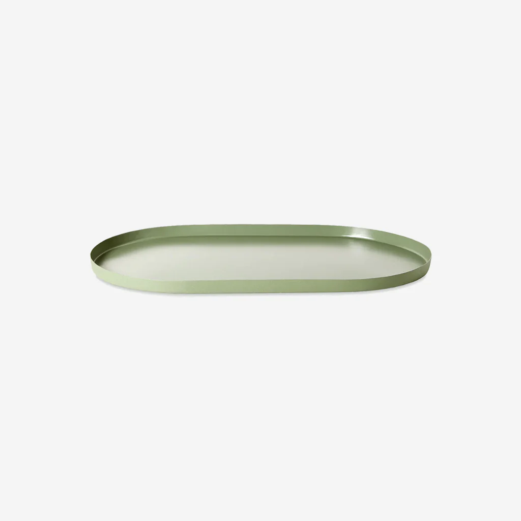 L&M Home Mona Grand Oval Tray Sage