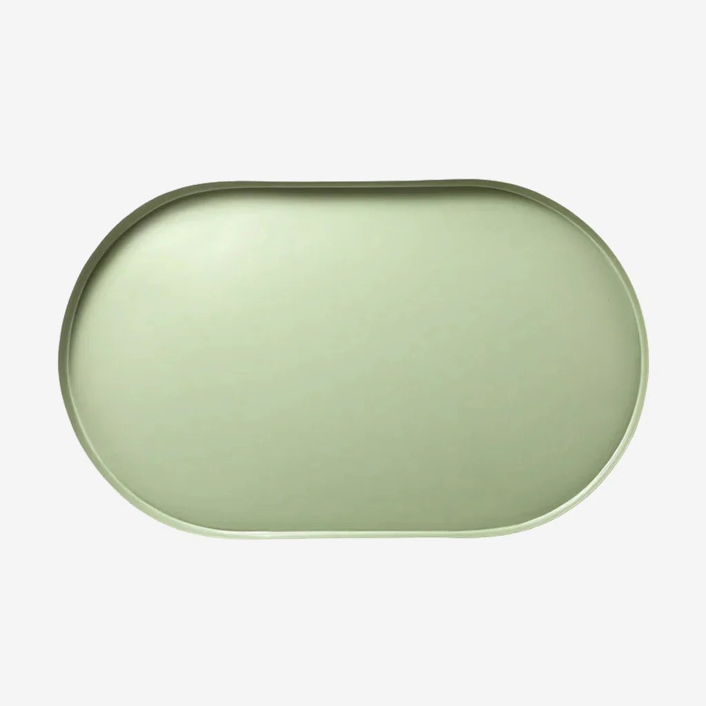 L&M Home Mona Grand Oval Tray Sage - Image 2