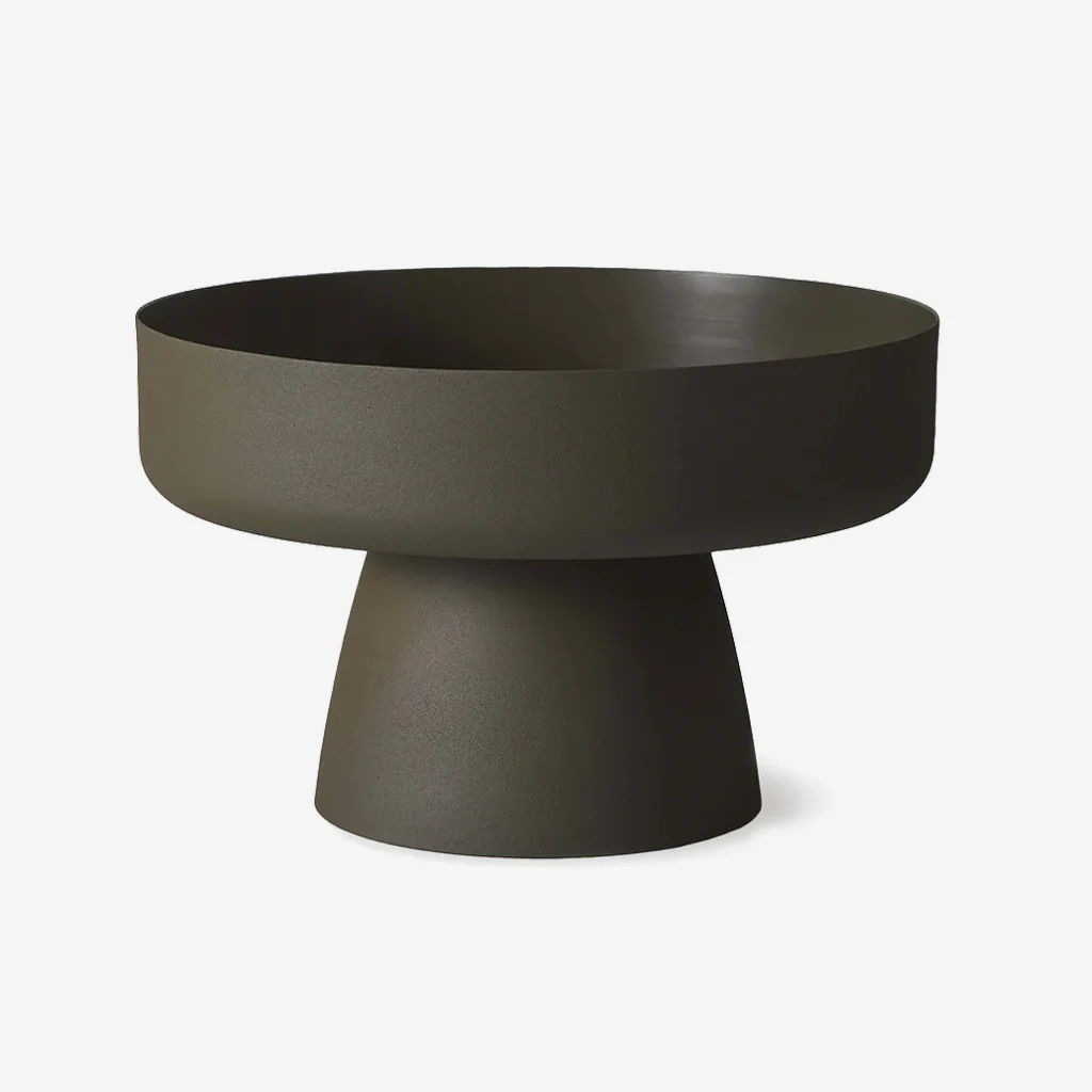 L&M Home Mona Pedestal Bowl Olive Green - Image 6