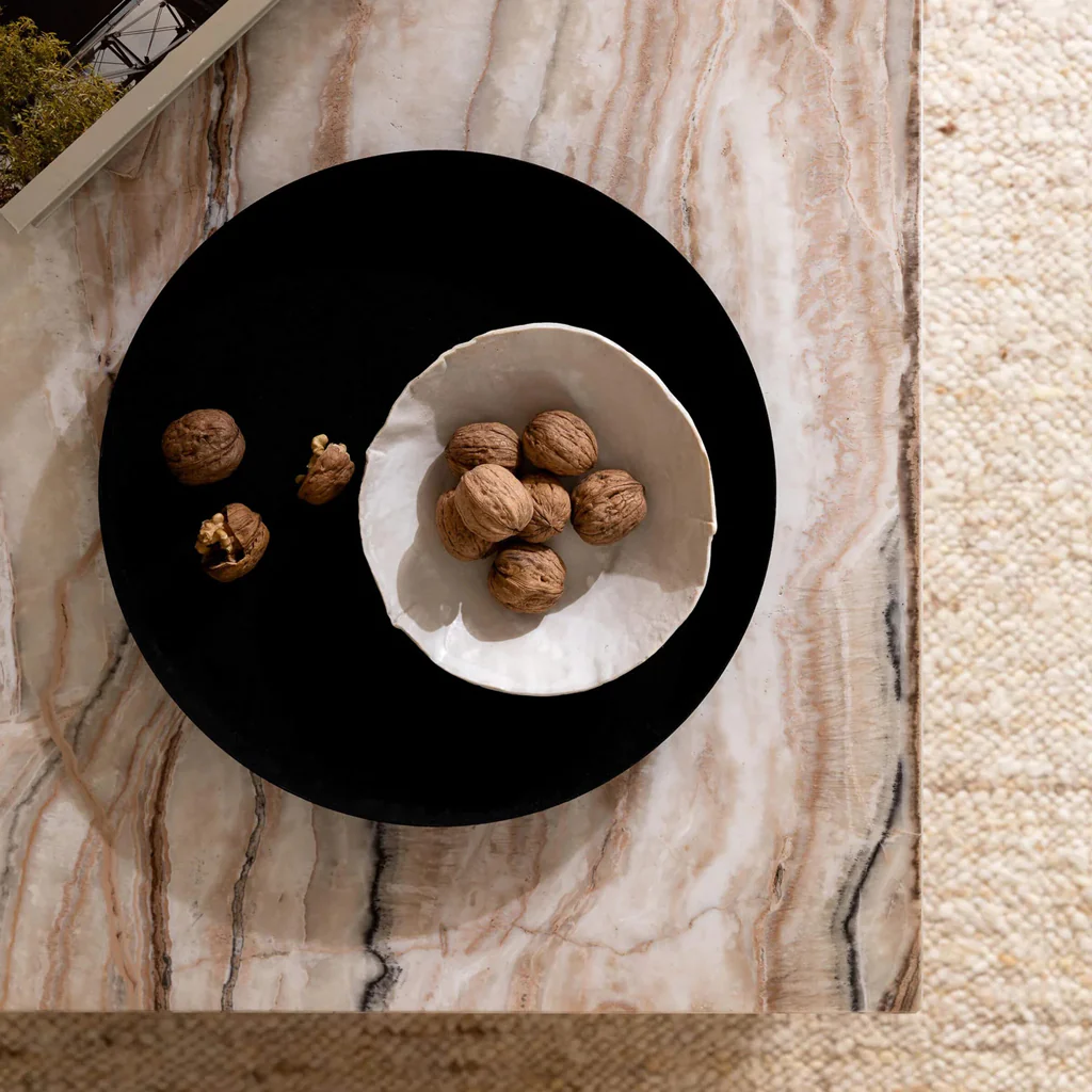 L&M Home Mona Round Tray Black - Image 3