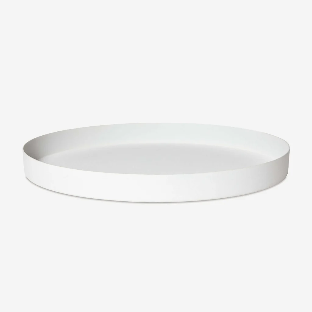 L&M Home Mona Round Tray Chalk - Image 3