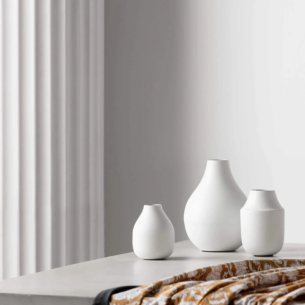 L&M Home Mona Trio of Vases Chalk - Image 3