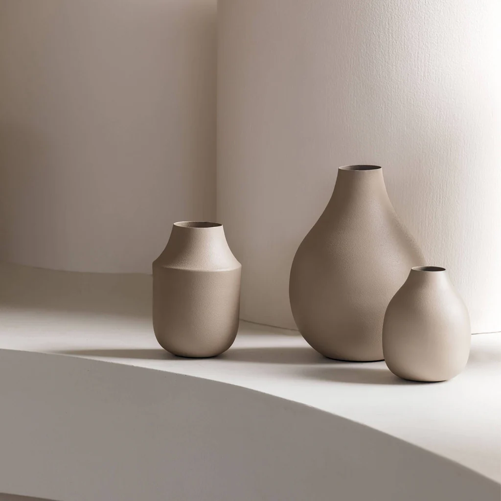 L&M Home Mona Trio of Vases Latte - Image 2