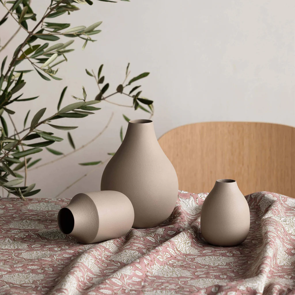 L&M Home Mona Trio of Vases Latte - Image 3
