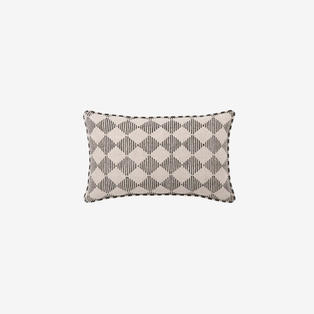L&M Home Quinn Linen Cushion Black