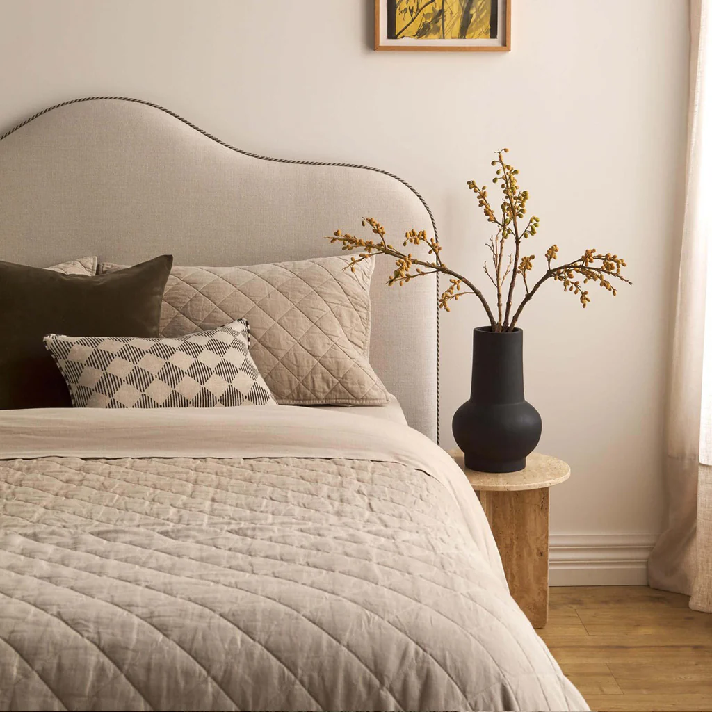 L&M Home Quinn Linen Cushion Black - Image 3