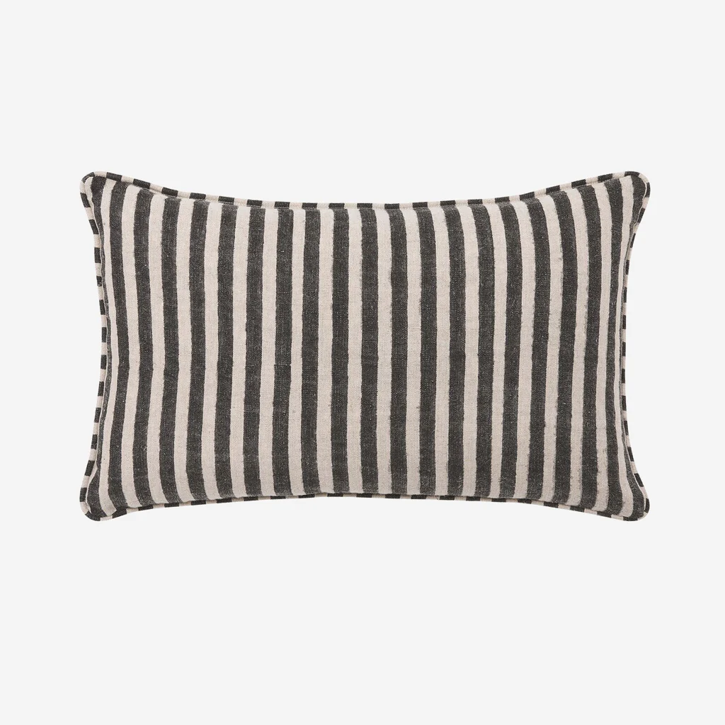 L&M Home Quinn Linen Cushion Black - Image 5