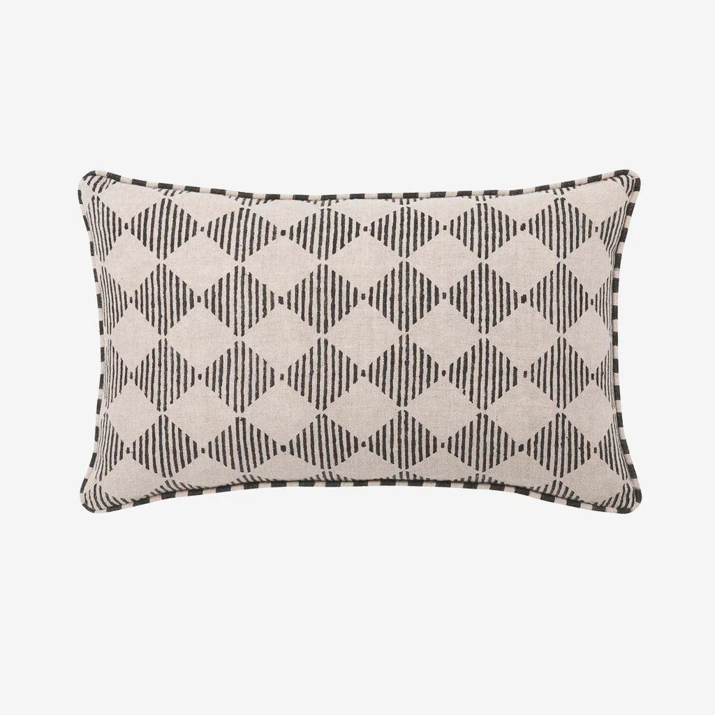 L&M Home Quinn Linen Cushion Black - Image 6