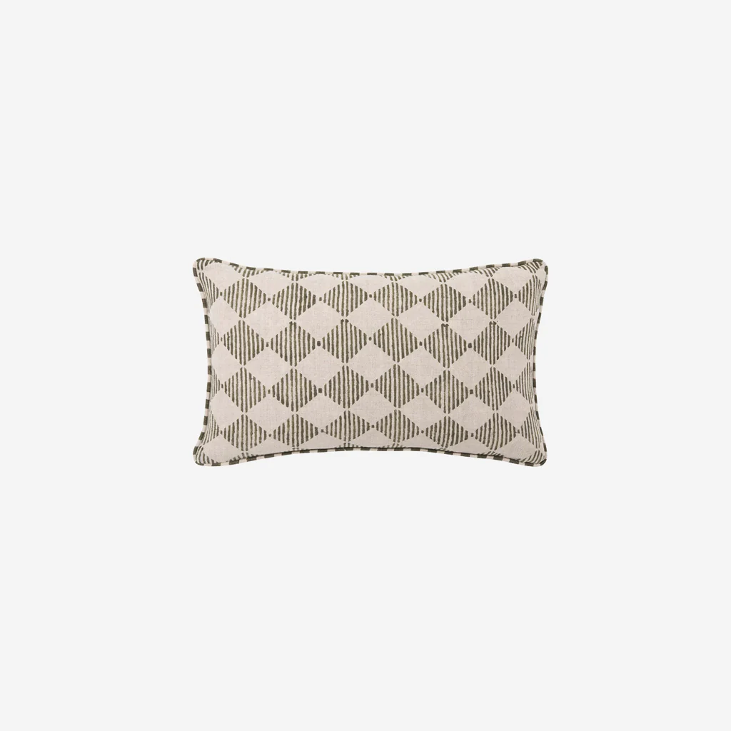 L&M Home Quinn Linen Cushion Olive