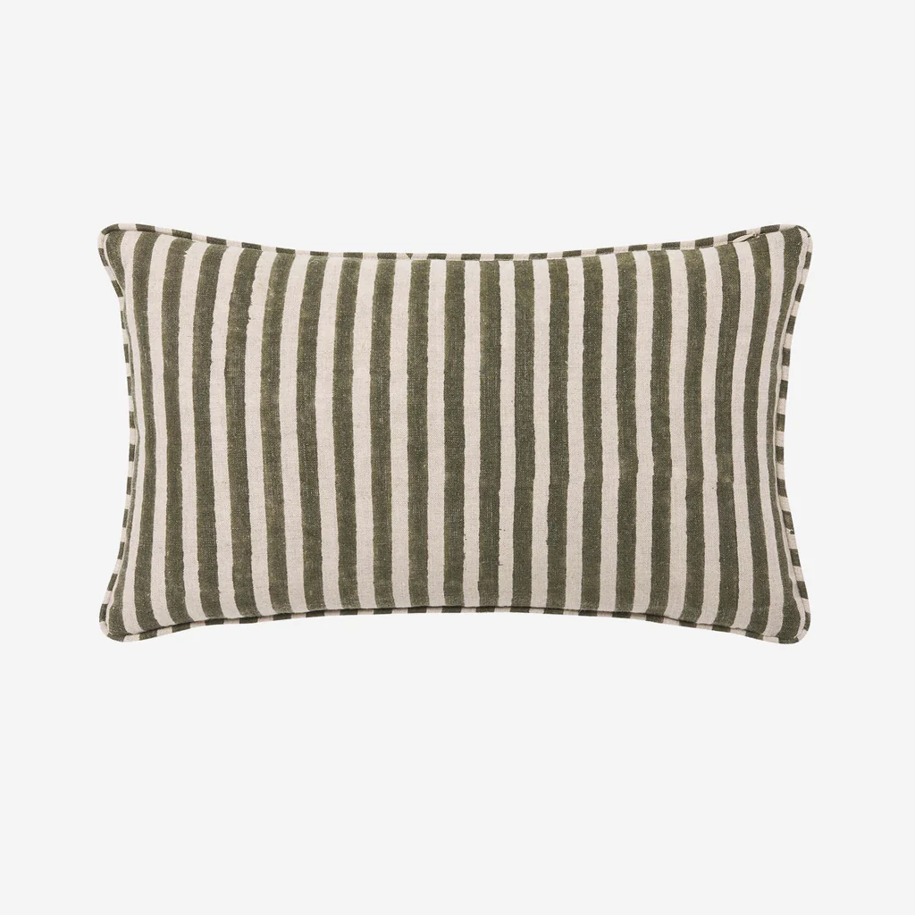 L&M Home Quinn Linen Cushion Olive - Image 5