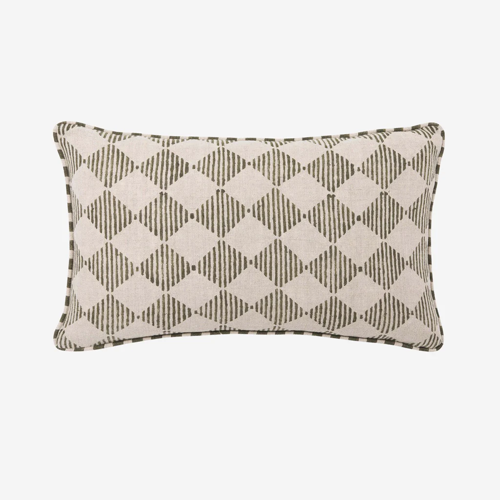 L&M Home Quinn Linen Cushion Olive - Image 6