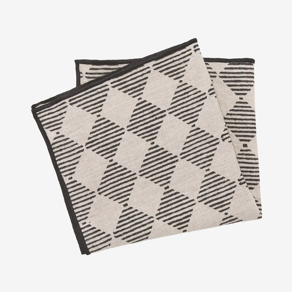 L&M Home Quinn Napkin Set Black - Image 2
