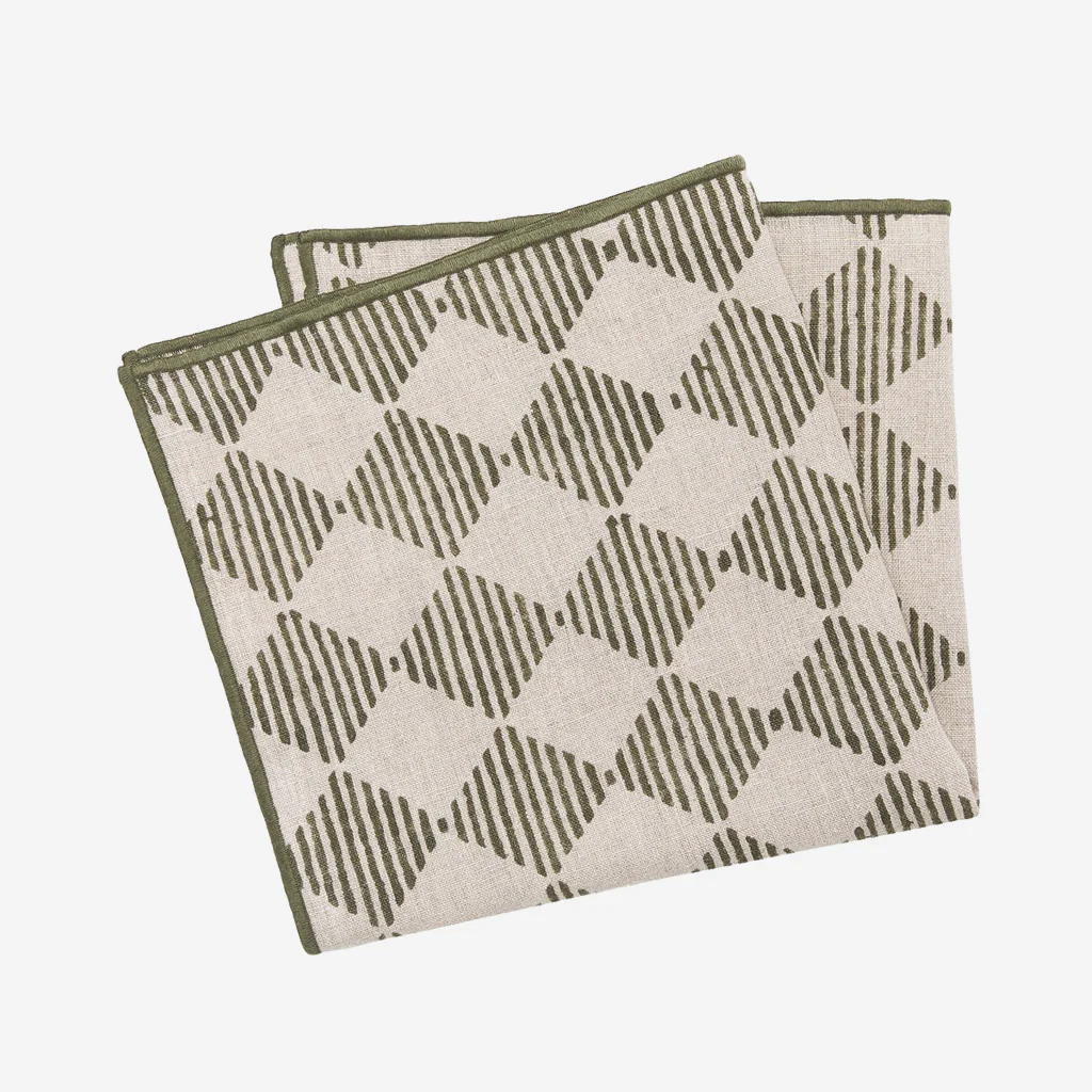 L&M Home Quinn Napkin Set Olive - Image 2