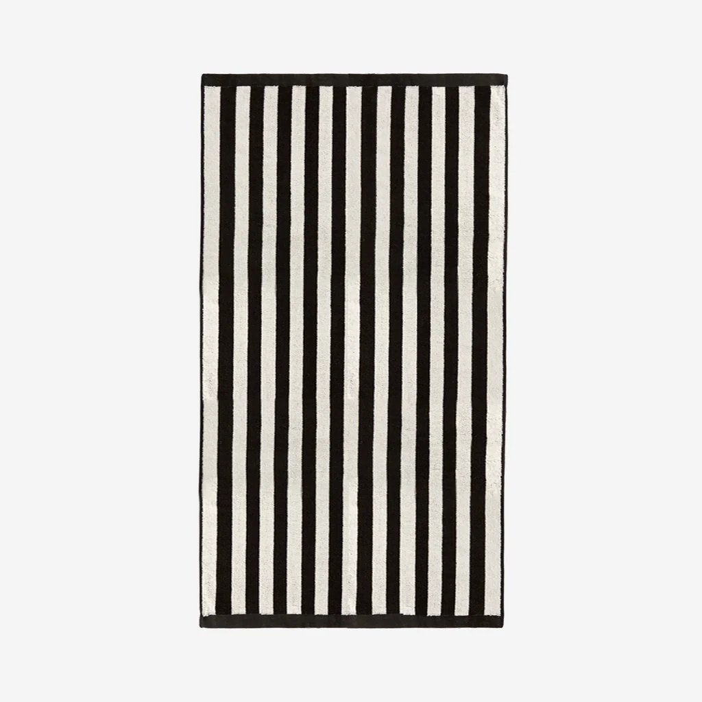 L&M Home Raye Striped Noir Bath Towel - Image 2
