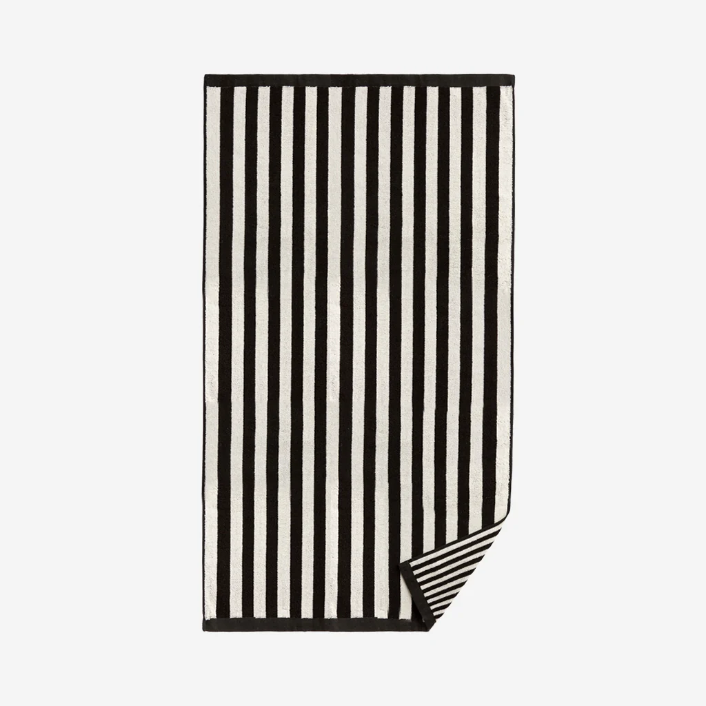 L&M Home Raye Striped Noir Bath Towel - Image 3