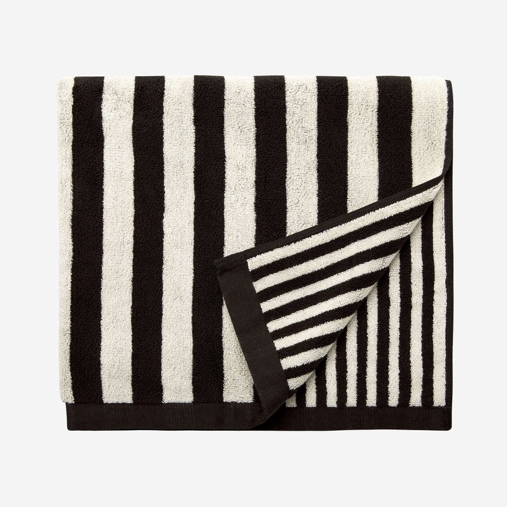 L&M Home Raye Striped Noir Bath Towel - Image 5