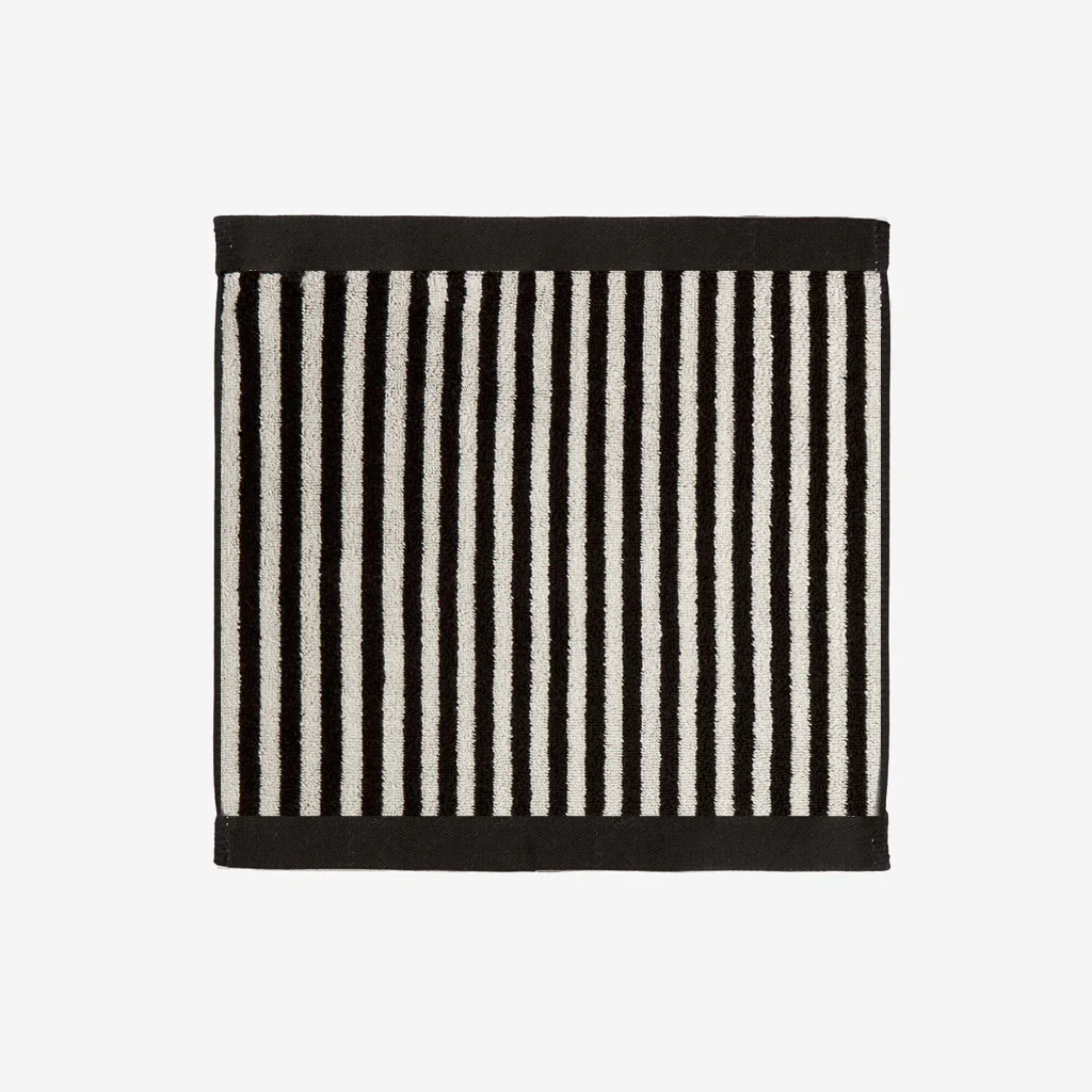 L&M Home Raye Striped Noir Face Towel - Image 4
