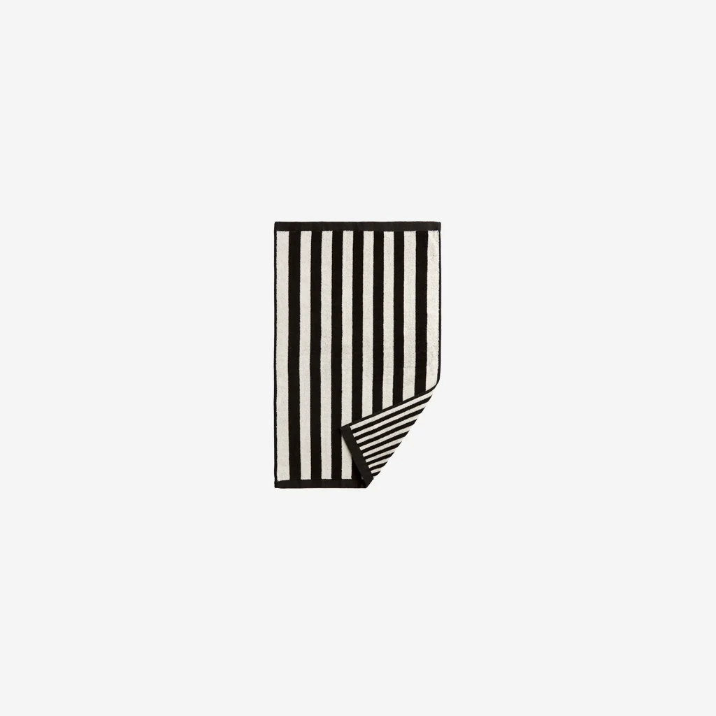 L&M Home Raye Striped Noir Hand Towel