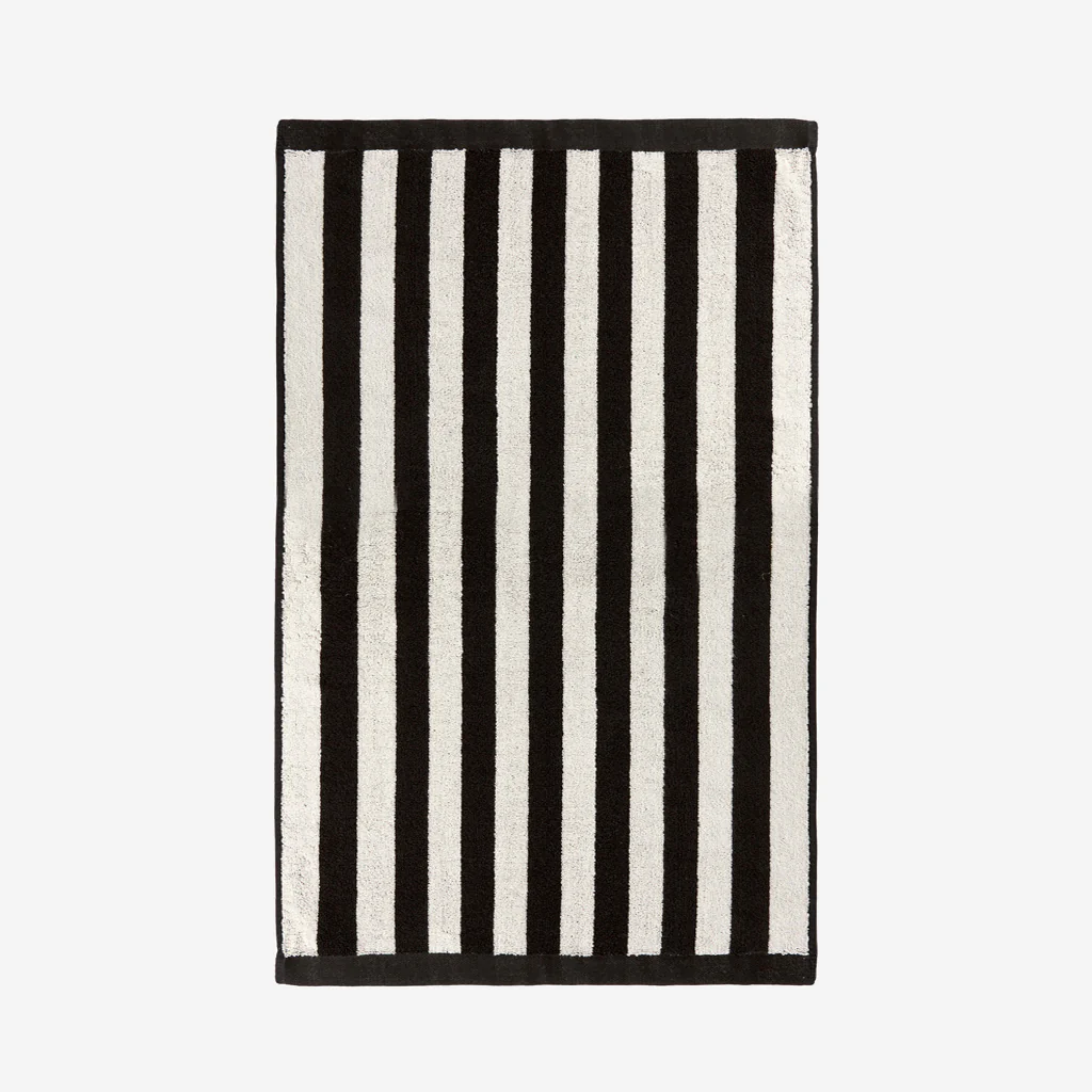 L&M Home Raye Striped Noir Hand Towel - Image 2