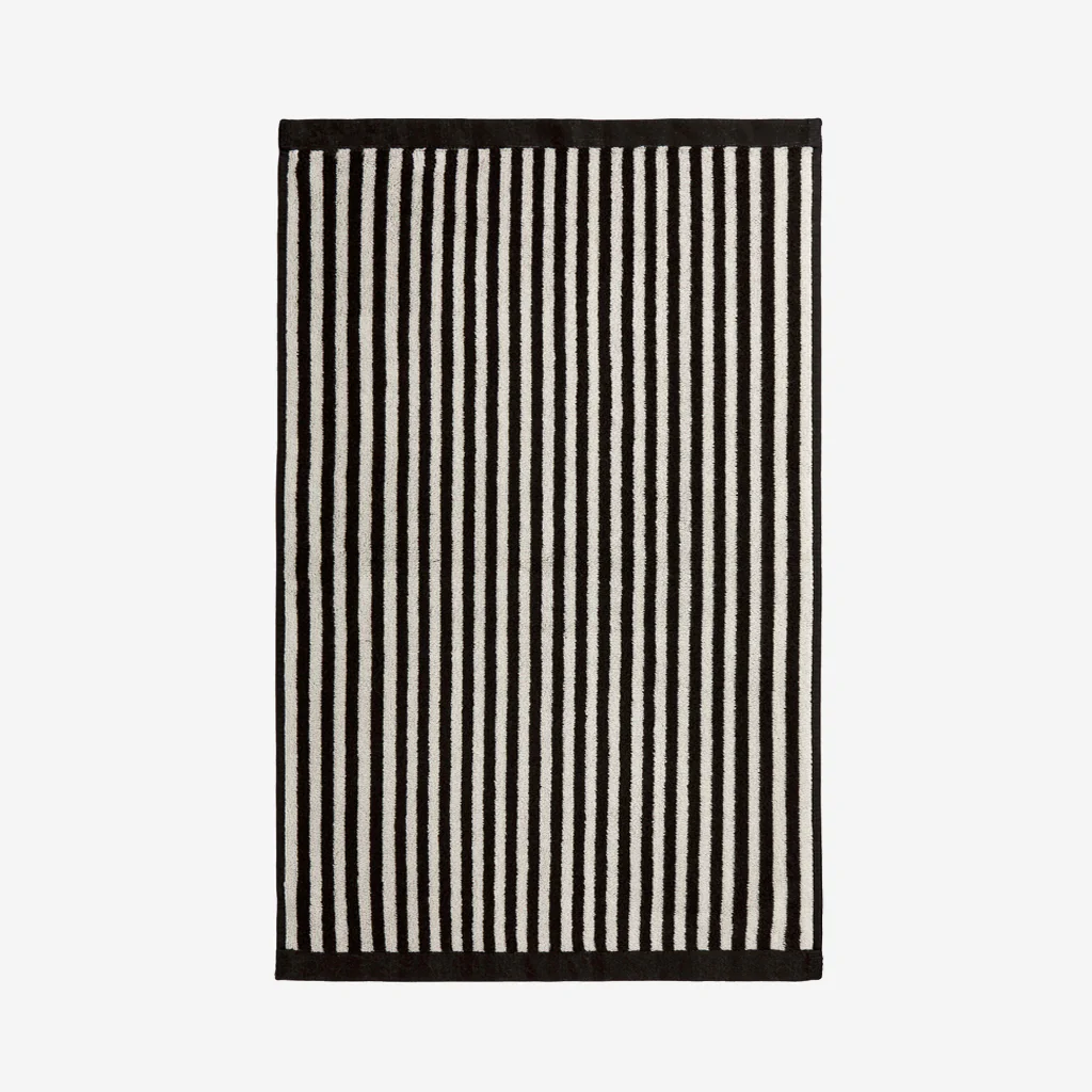 L&M Home Raye Striped Noir Hand Towel - Image 4