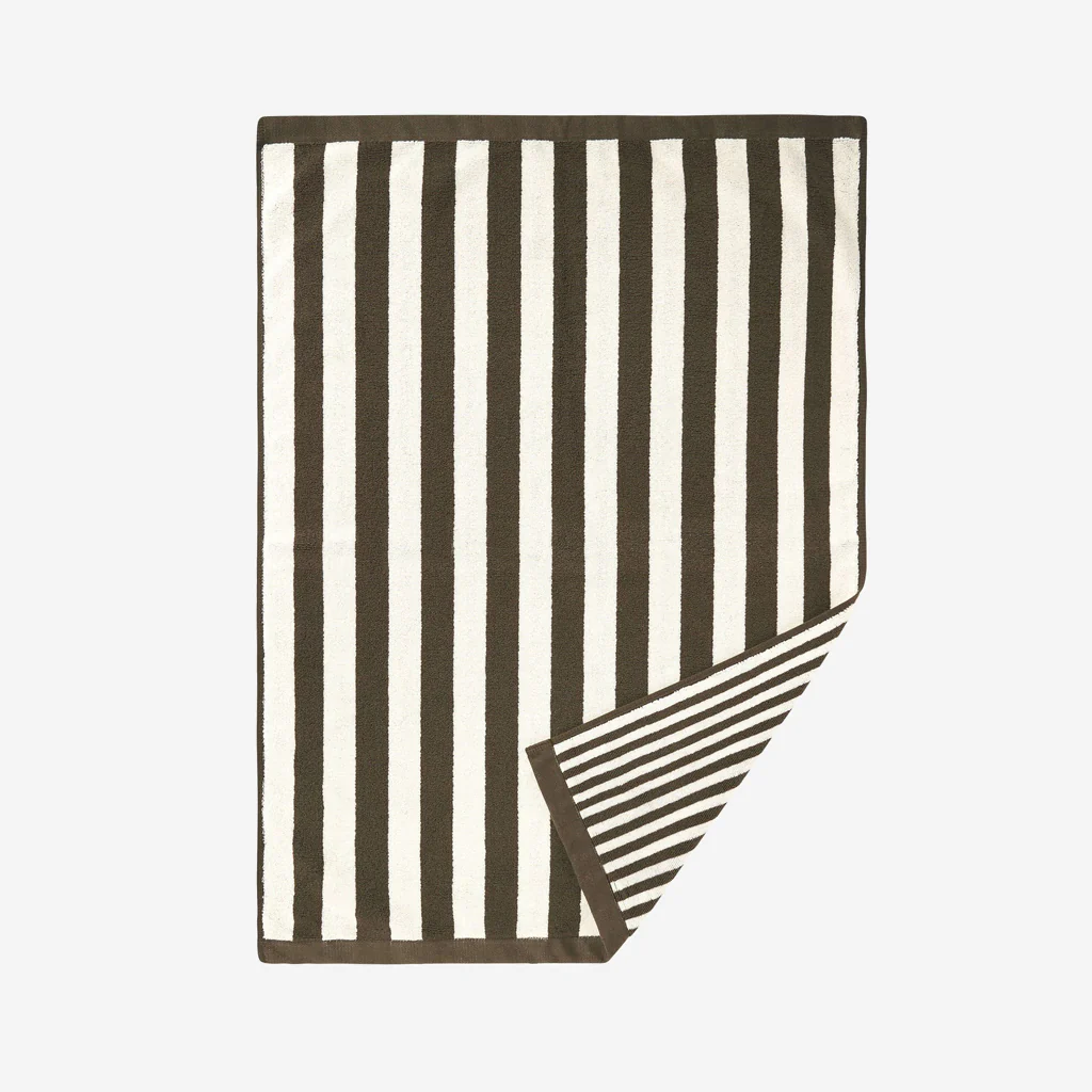 L&M Home Raye Striped Olive Bath Mat - Image 2