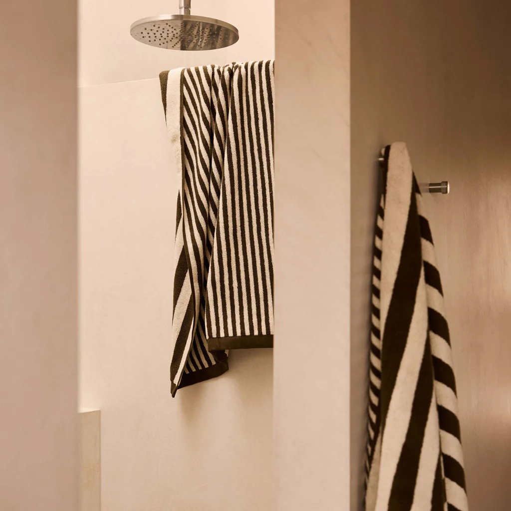 L&M Home Raye Striped Olive Bath Mat - Image 8