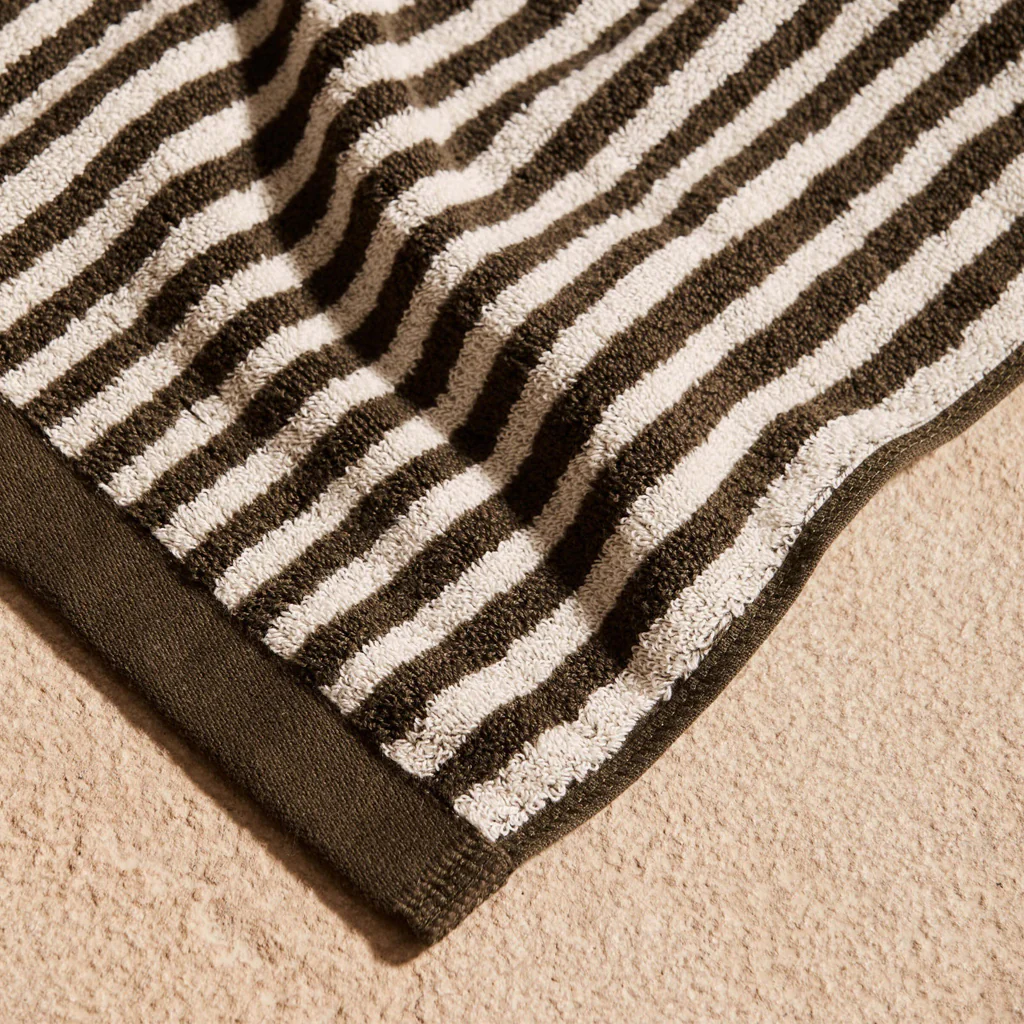 L&M Home Raye Striped Olive Bath Mat - Image 9