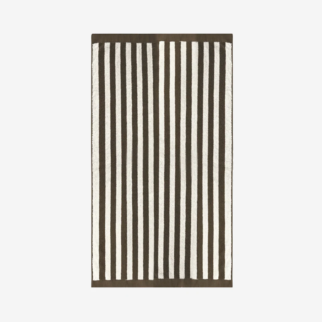 L&M Home Raye Striped Olive Bath Towel - Image 2