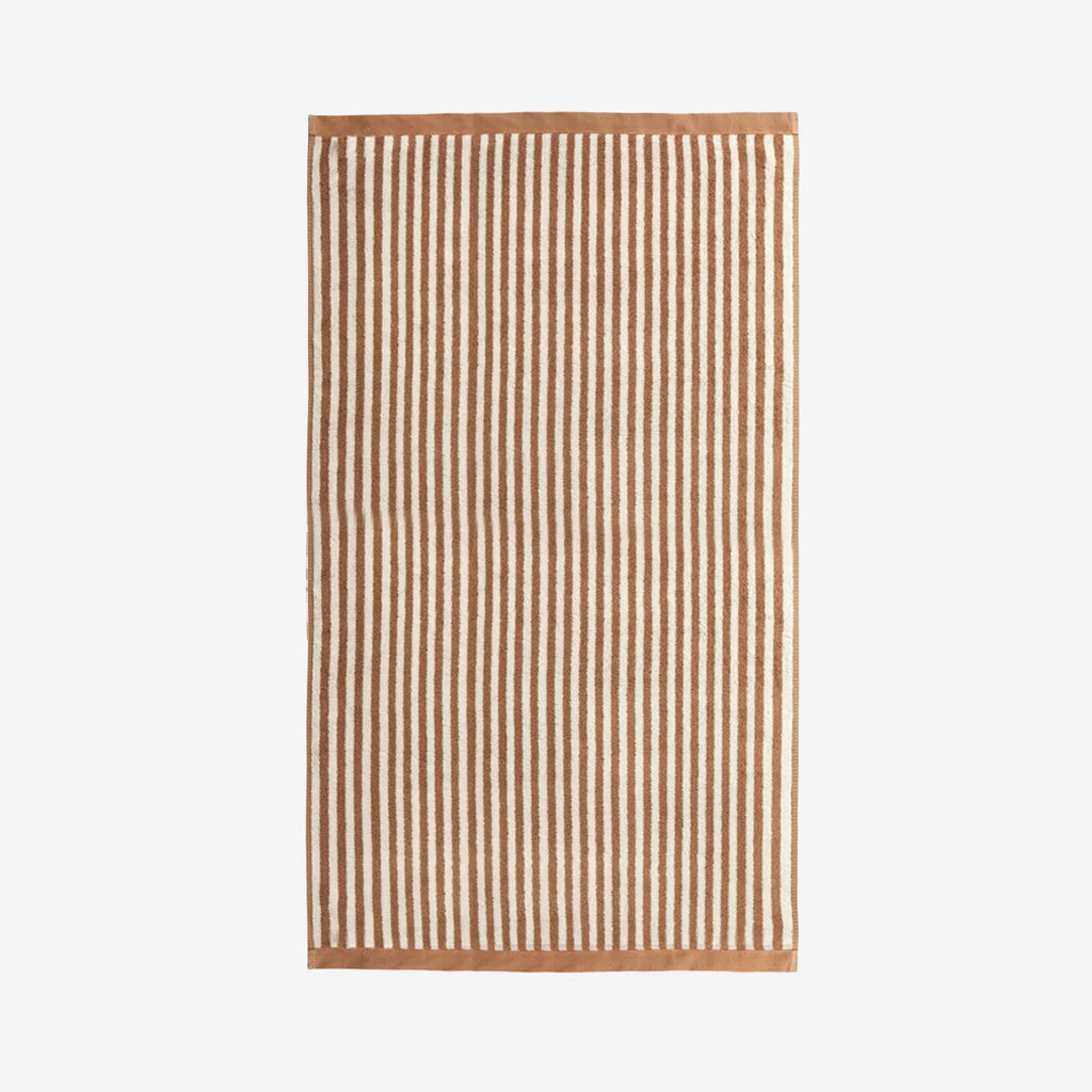 L&M Home Raye Striped Terracotta Bath Sheet - Image 10