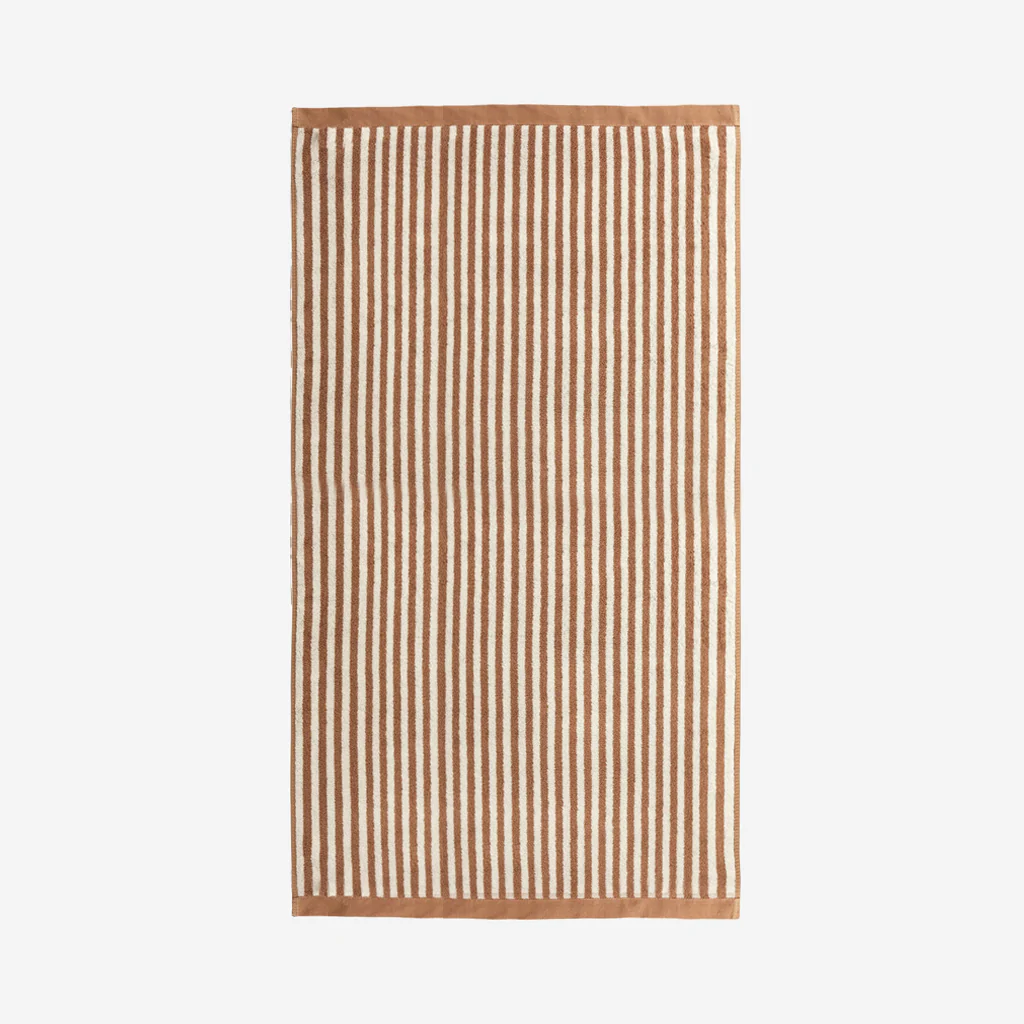 L&M Home Raye Striped Terracotta Bath Towel - Image 4