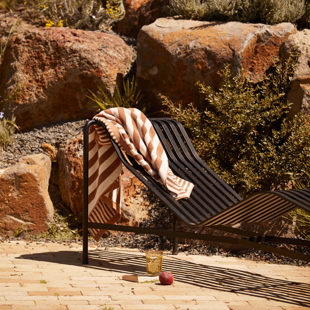 L&M Home Raye Striped Terracotta Bath Towel - Image 6