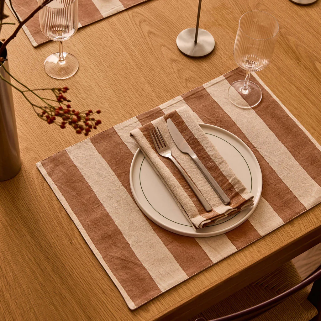 L&M Home Riviera Placemat Set Terracotta - Image 2