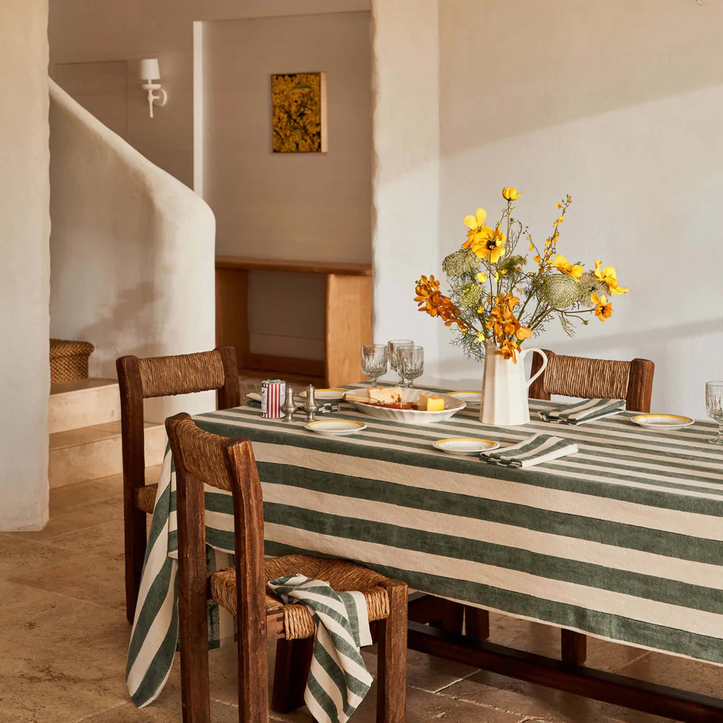 L&M Home Riviera Table Cloth Jade - Image 2