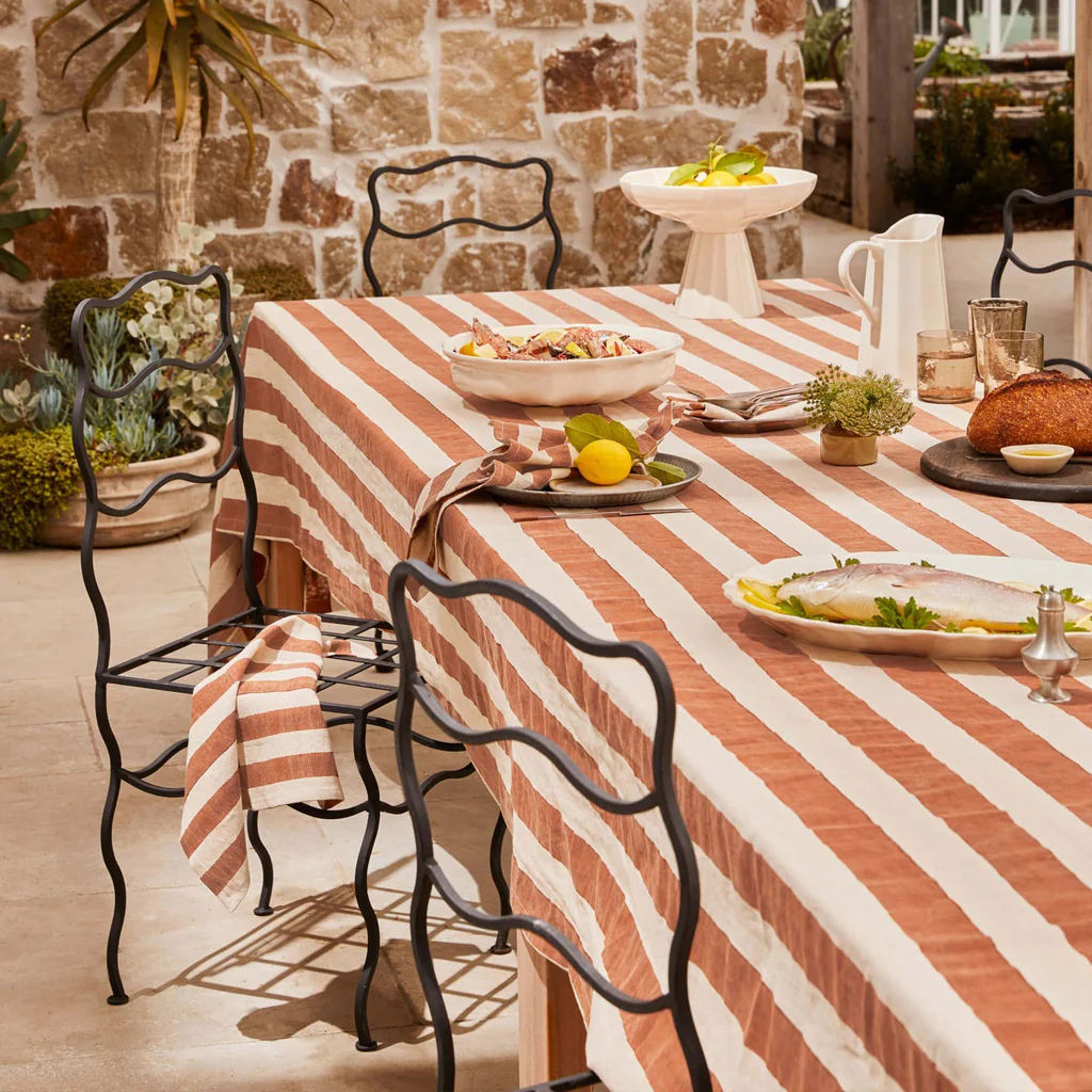 L&M Home Riviera Table Cloth Terracotta - Image 2