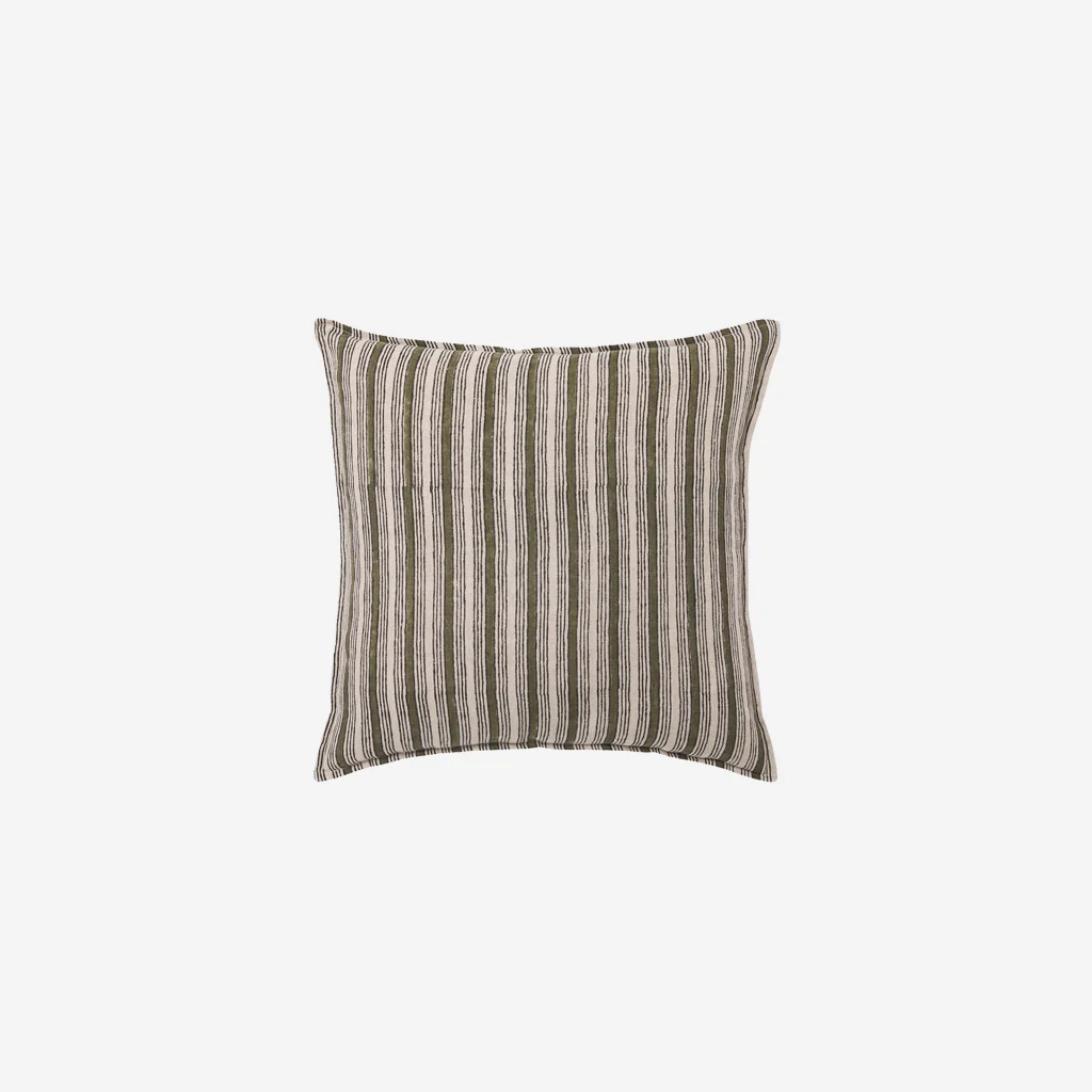 L&M Home Rome Linen Cushion Olive