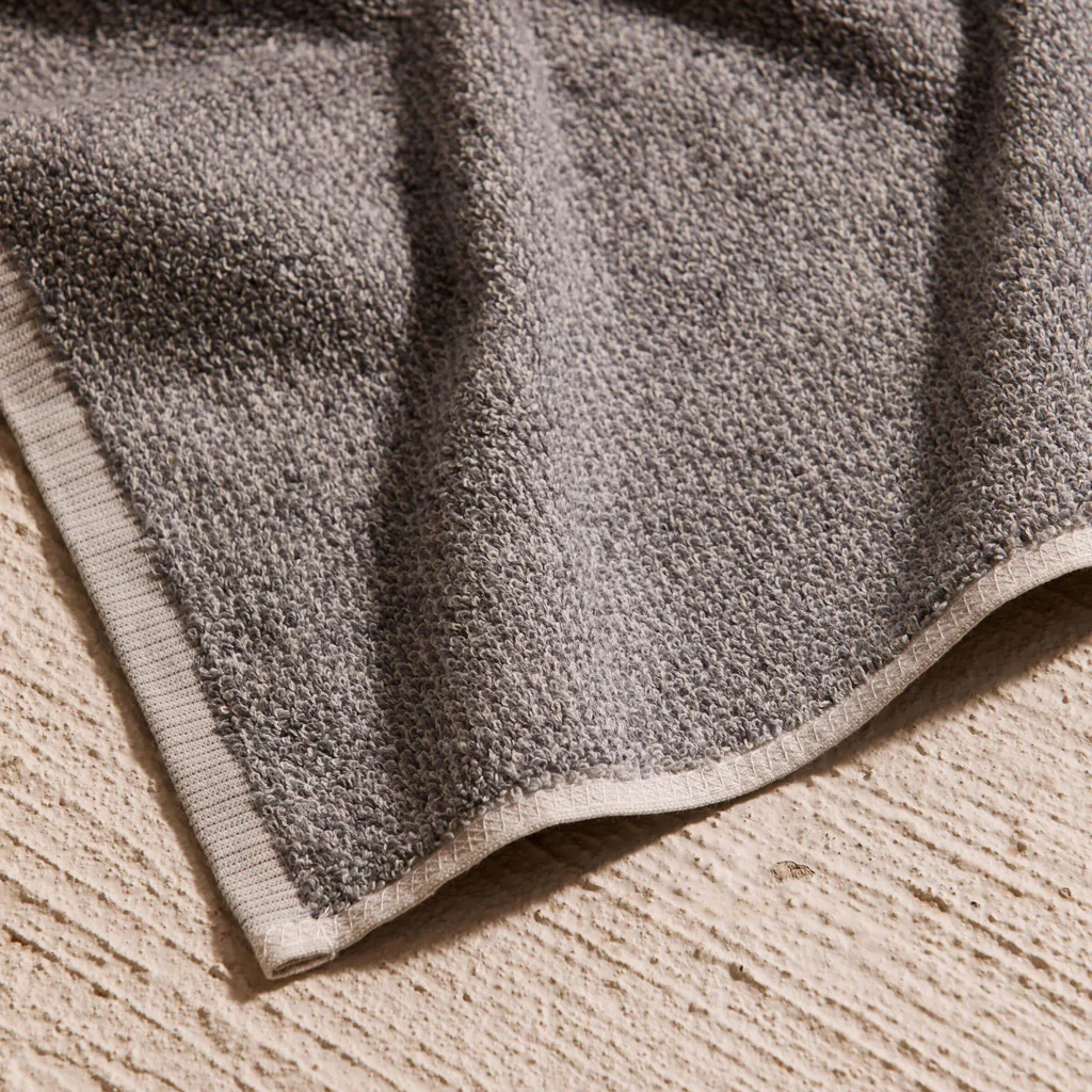 L&M Home Tweed Grey Bath Sheet - Image 3