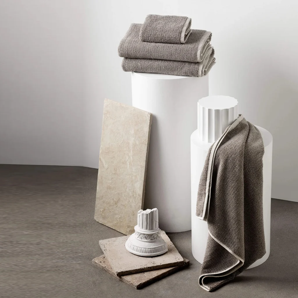 L&M Home Tweed Taupe Hand Towel - Image 6
