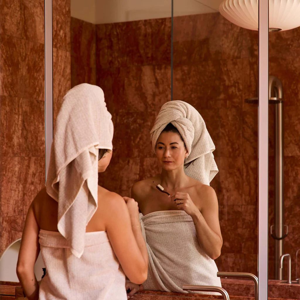 L&M Home Tweed Nougat Bath Towel - Image 2