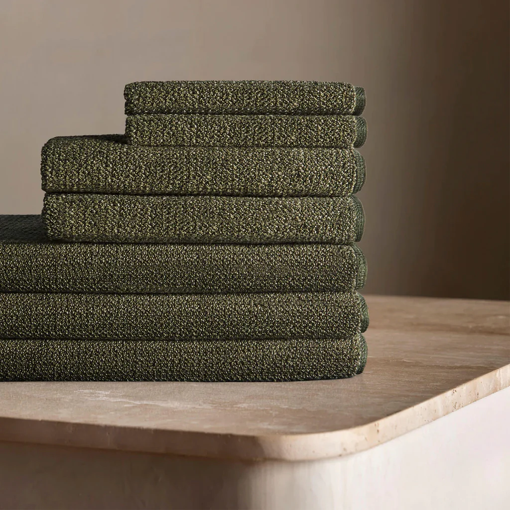L&M Home Tweed Olive Bath Towel - Image 7