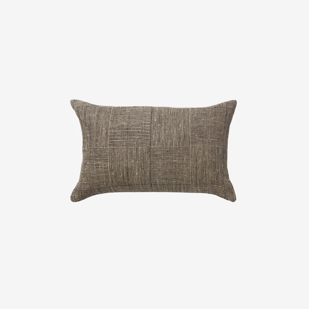 L&M Home Vida Linen Rectangular Cushion Noir