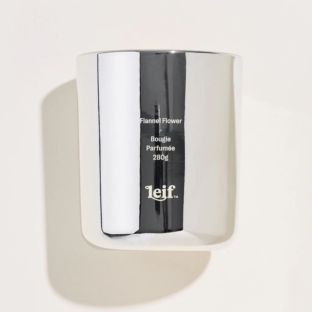 Leif Limited Edition Holiday Flannel Flower Silver Candle - Image 6