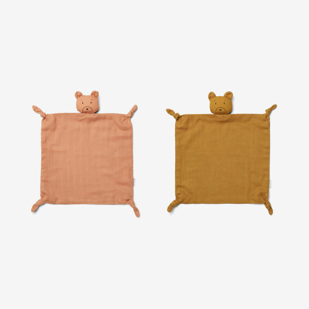 Liewood Agnete Cuddle Cloth Pack Bear Rose Mustard - Image 7