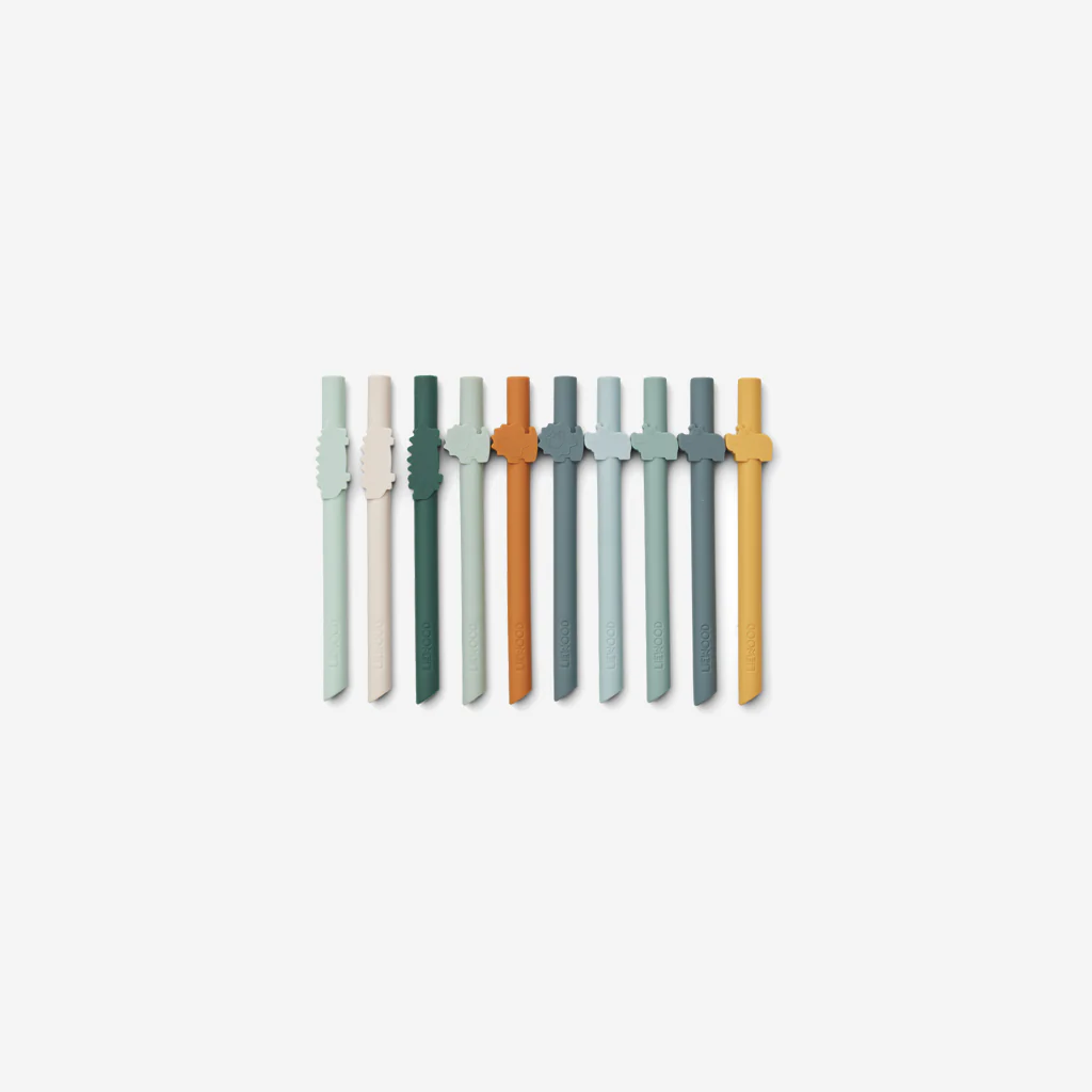 Liewood Badu Straw Pack Safari Blue Mix