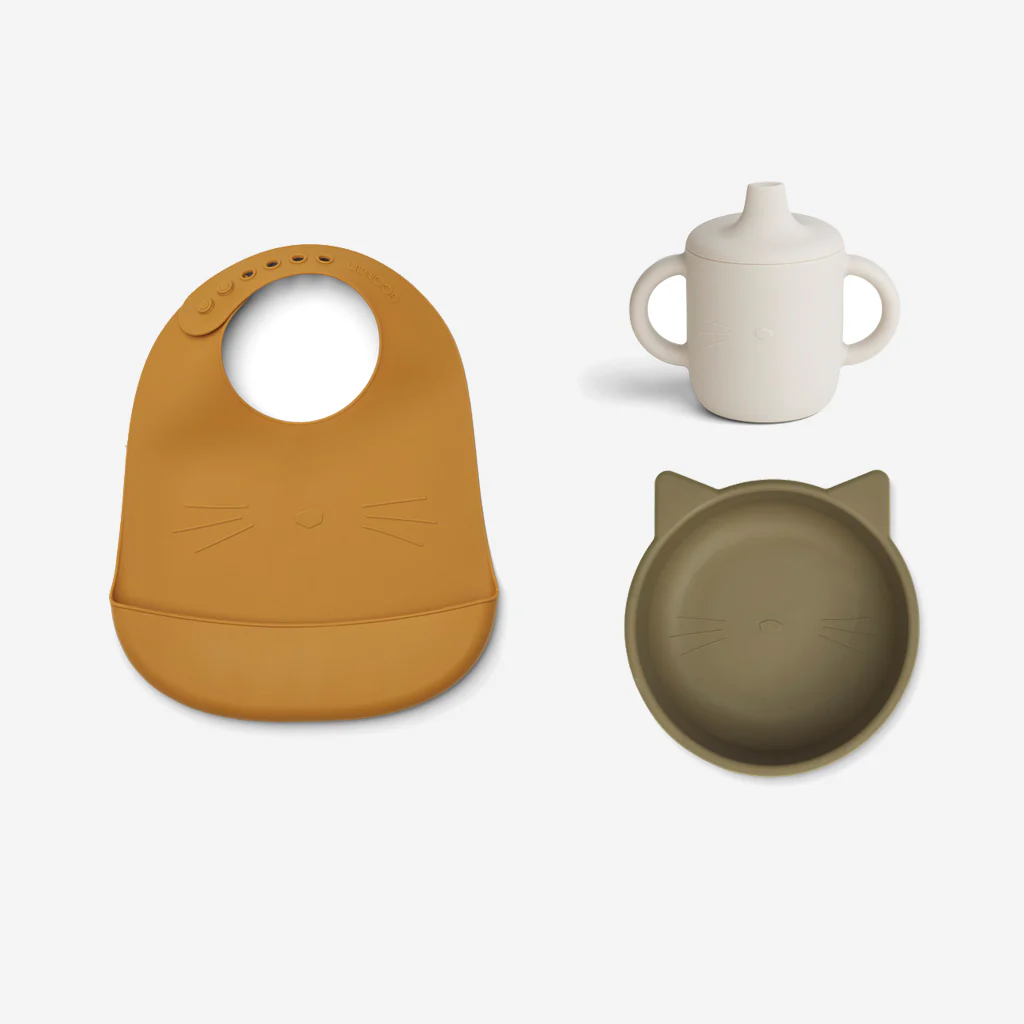 Liewood Connor Baby Dining Set Cat Khaki - Image 2