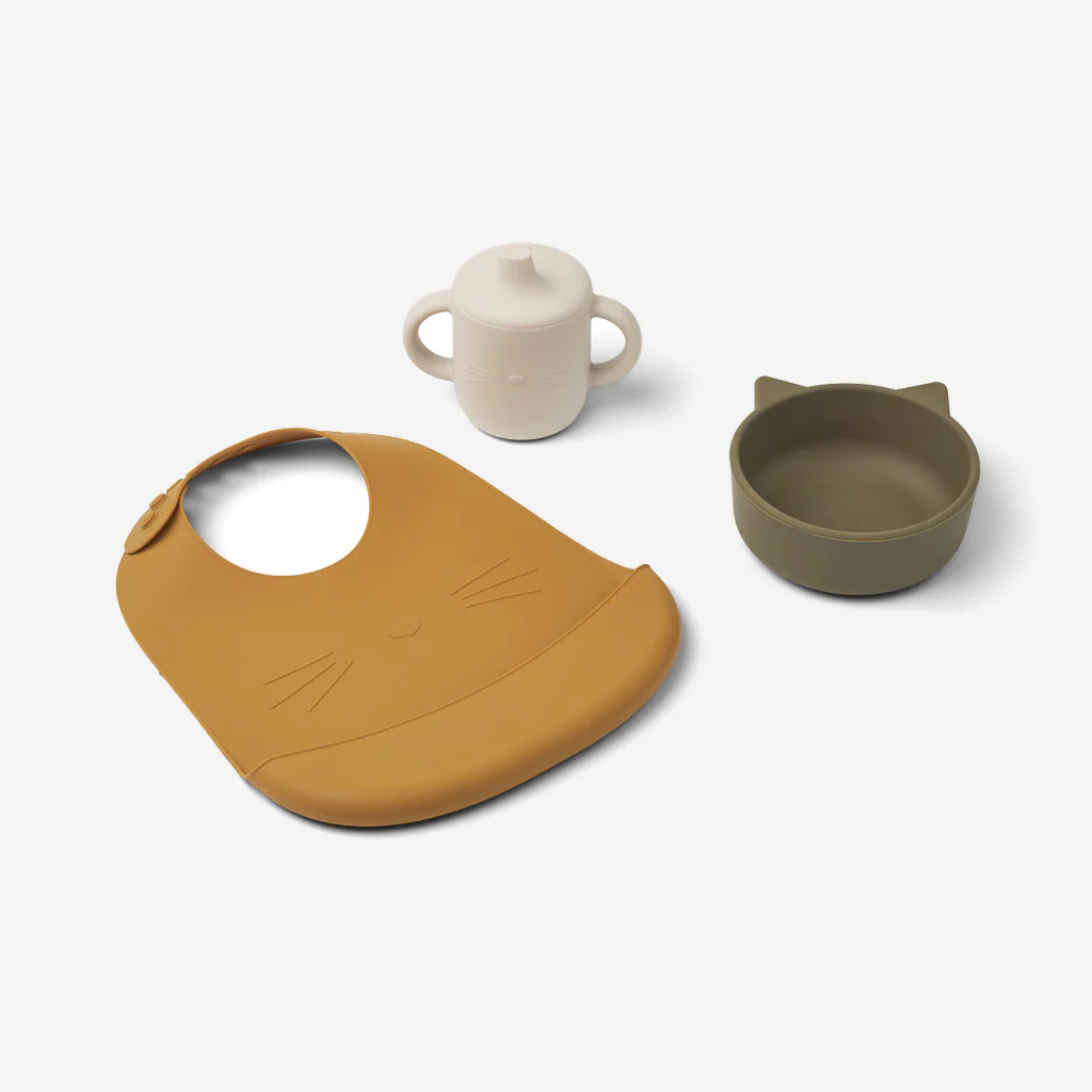 Liewood Connor Baby Dining Set Cat Khaki - Image 3