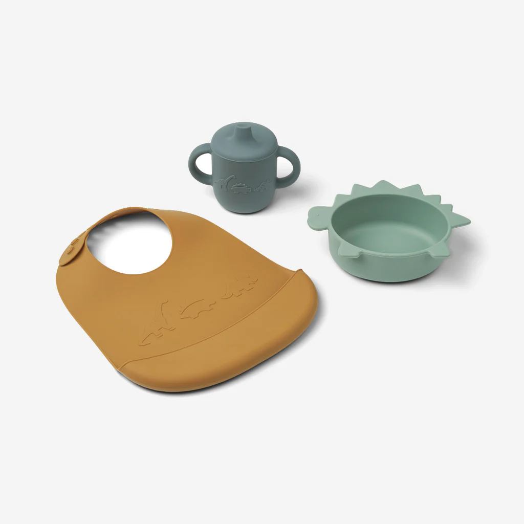 Liewood Connor Baby Dining Set Dino Peppermint - Image 2