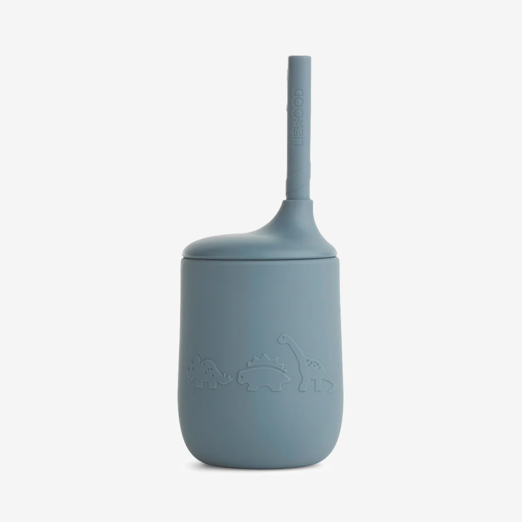 Liewood Ellis Sippy Cup Dino Whale Blue - Image 3